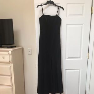 Black strapless dress